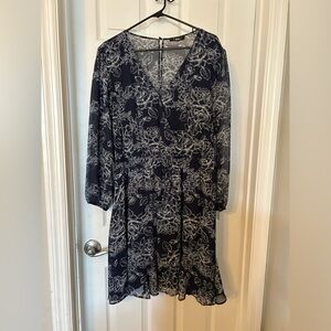 Navy floral dress